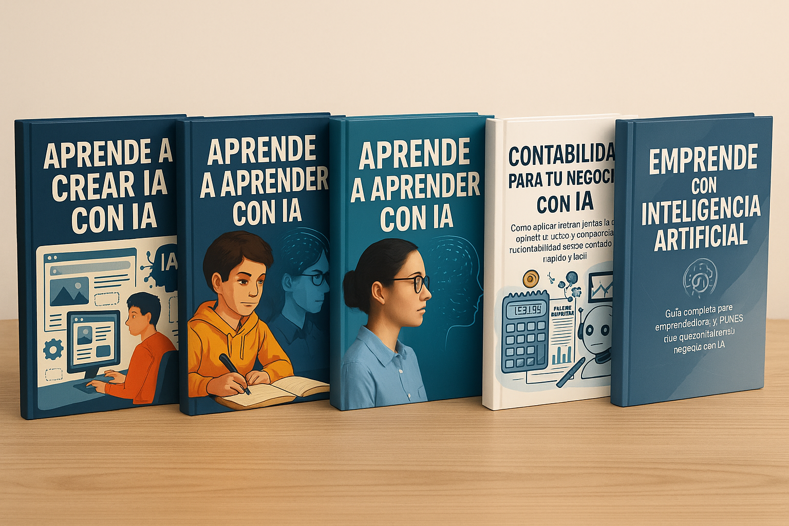 Mockup Pack de Libros IA